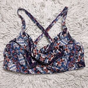 ATHLETA Marrakesh Twister Bikini Top in Multicolor Abstract Sz. 34 B/C